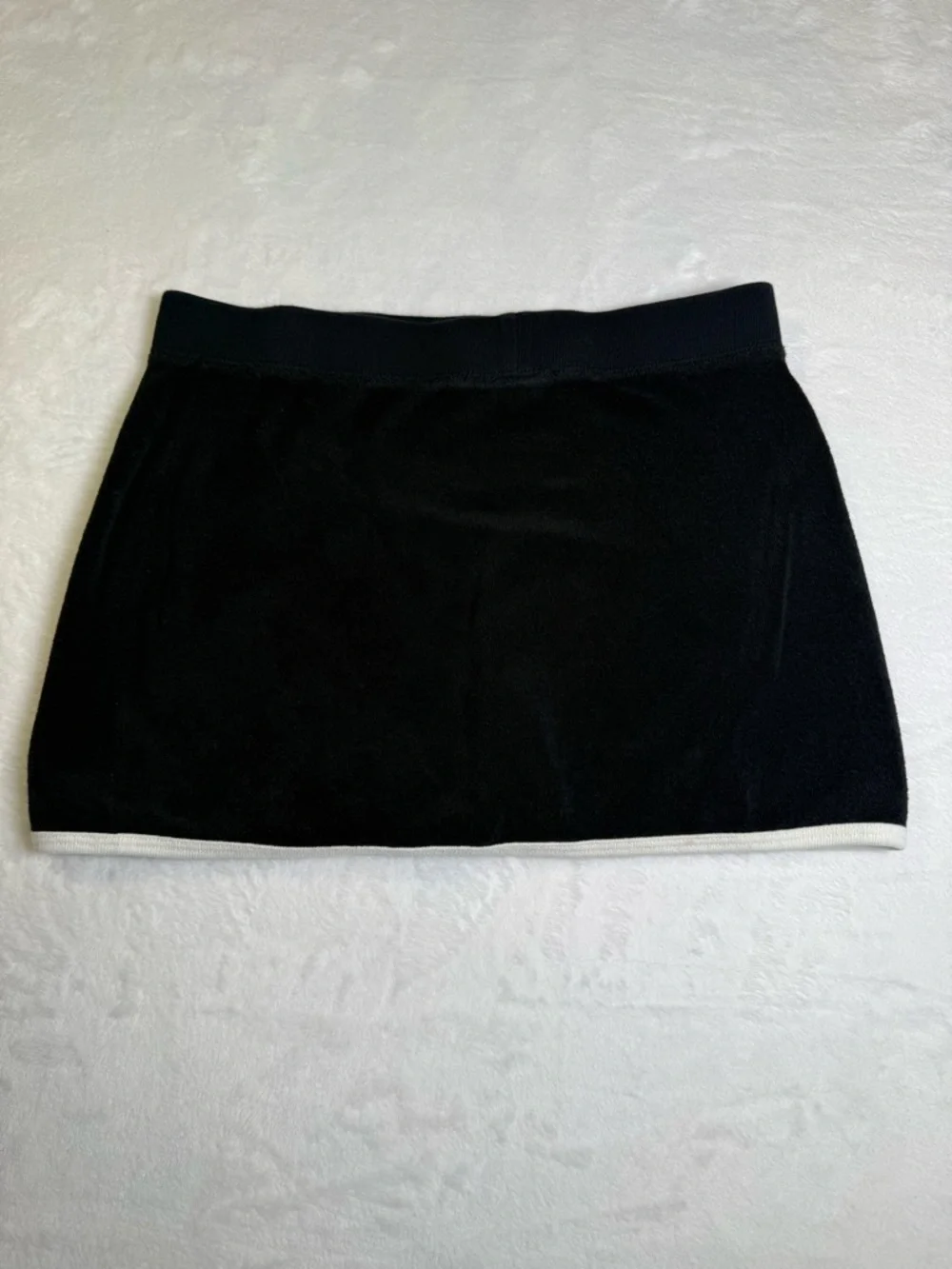 Juicy Y2K vintage Couture Black Terry mini with white trim‎
